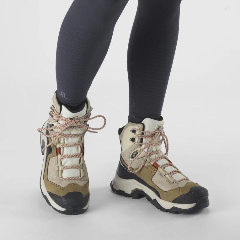 Beige / Olive / Black Salomon Quest Element GTX Women's Hiking Boots | PH 14239M